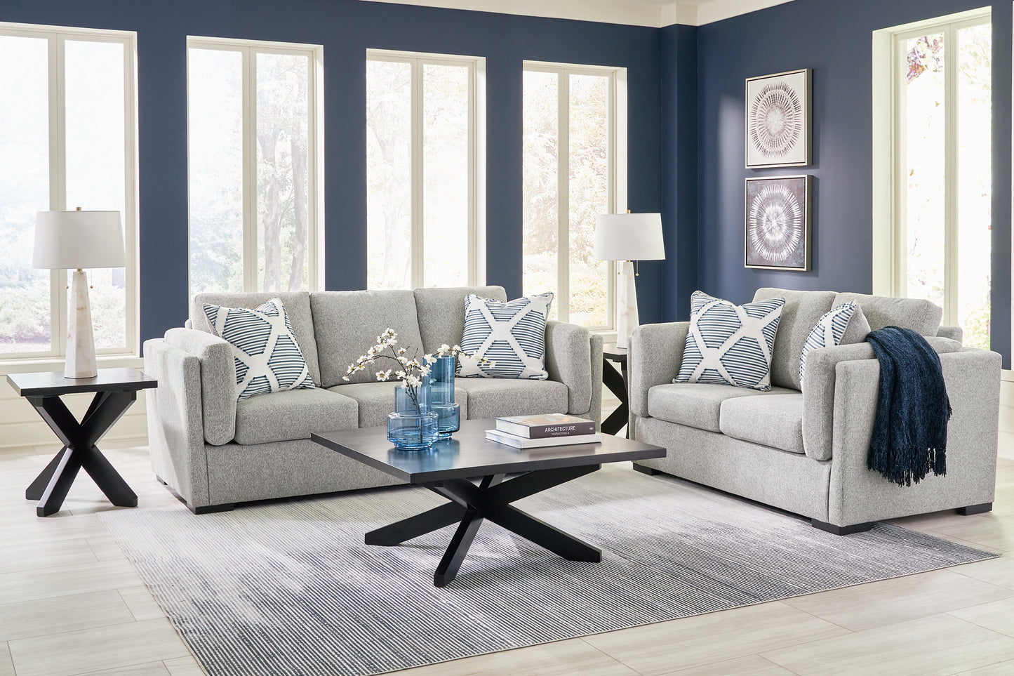 Evansley Sofa and Loveseat