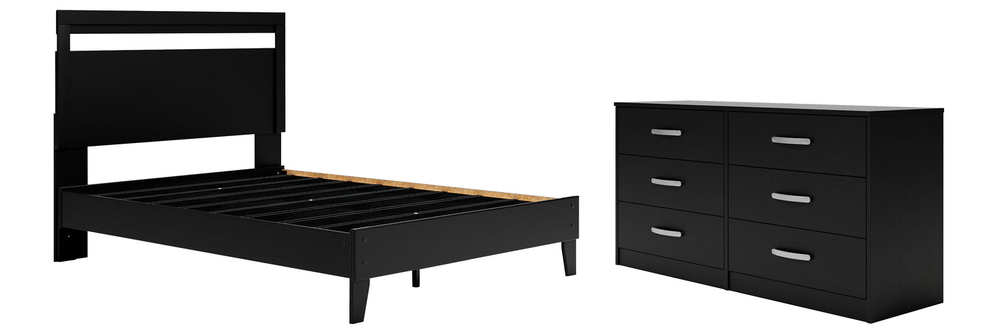 Ashley Express - Finch Queen Panel Platform Bed with Dresser