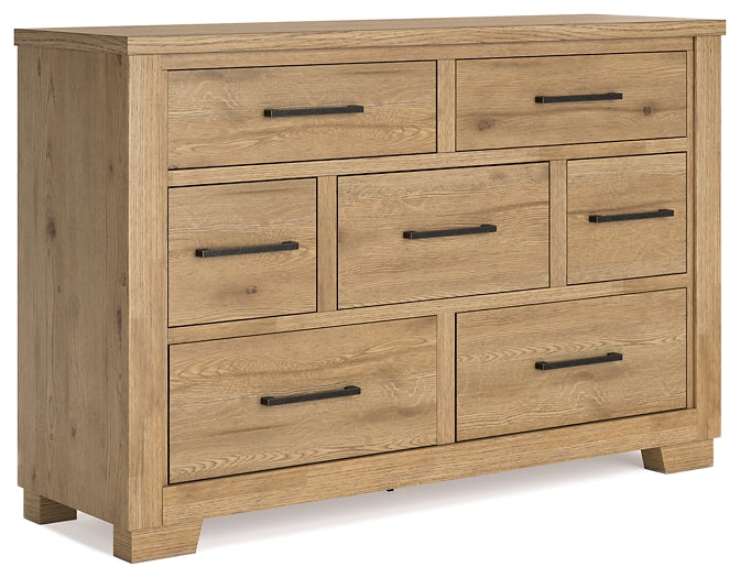 Galliden California King Panel Bed with Dresser