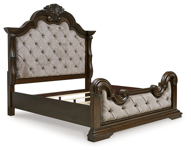 Maylee King Upholstered Bed with Dresser