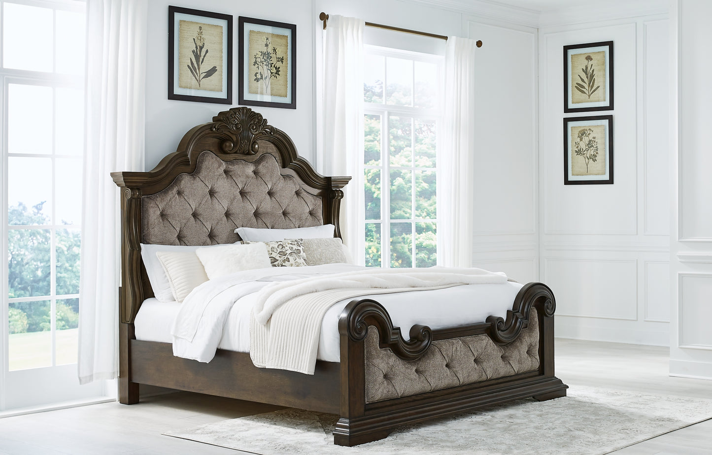 Maylee King Upholstered Bed with Dresser