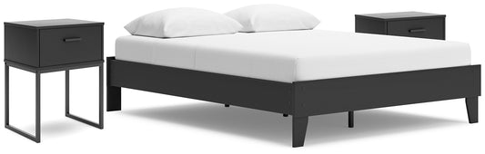 Ashley Express - Socalle Queen Platform Bed with 2 Nightstands