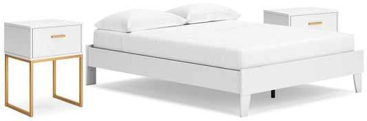 Ashley Express - Socalle Queen Platform Bed with 2 Nightstands