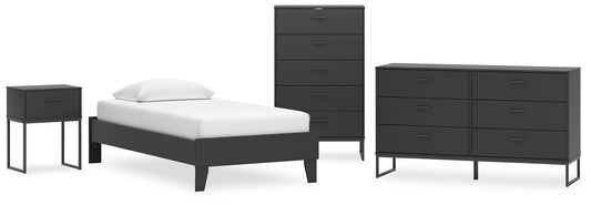 Ashley Express - Socalle Twin Platform Bed with Dresser, Chest and Nightstand