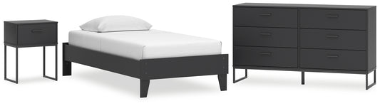 Ashley Express - Socalle Twin Platform Bed with Dresser and Nightstand
