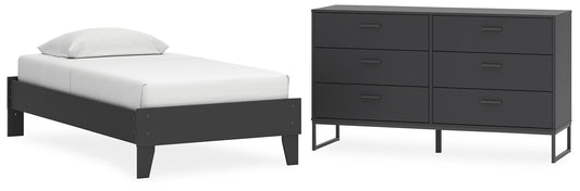 Ashley Express - Socalle Twin Platform Bed with Dresser