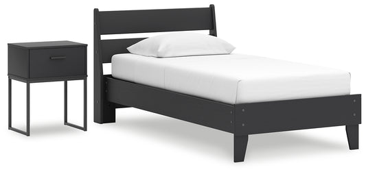 Ashley Express - Socalle Twin Panel Platform Bed with Nightstand