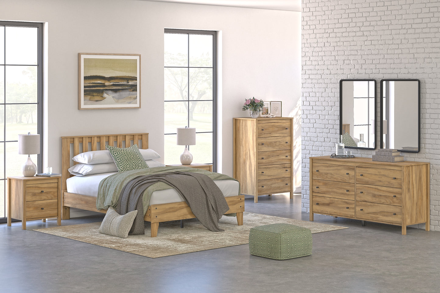 Ashley Express - Bermacy Full Platform Bed with Dresser, Chest and 2 Nightstands