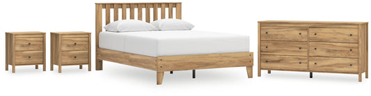 Ashley Express - Bermacy Queen Platform Panel Bed with Dresser and 2 Nightstands