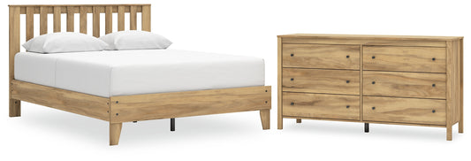 Ashley Express - Bermacy Queen Platform Panel Bed with Dresser