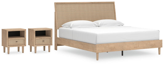 Ashley Express - Cielden King Panel Bed with 2 Nightstands