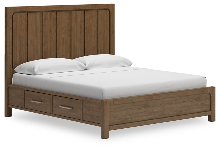 Cabalynn California King Panel Storage Bed with Chest and 2 Nightstands