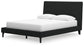 Cadmori Queen Upholstered Bed with Mirrored Dresser, Chest and Nightstand