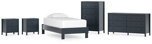 Ashley Express - Simmenfort Twin Platform Bed with Dresser, Chest and 2 Nightstands