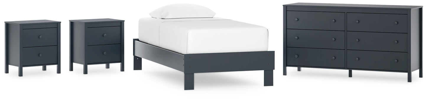 Ashley Express - Simmenfort Twin Platform Bed with Dresser and 2 Nightstands