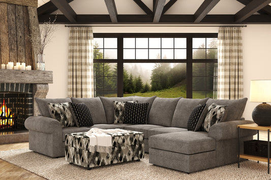 9950 Hughes Grey 3pc Sectional