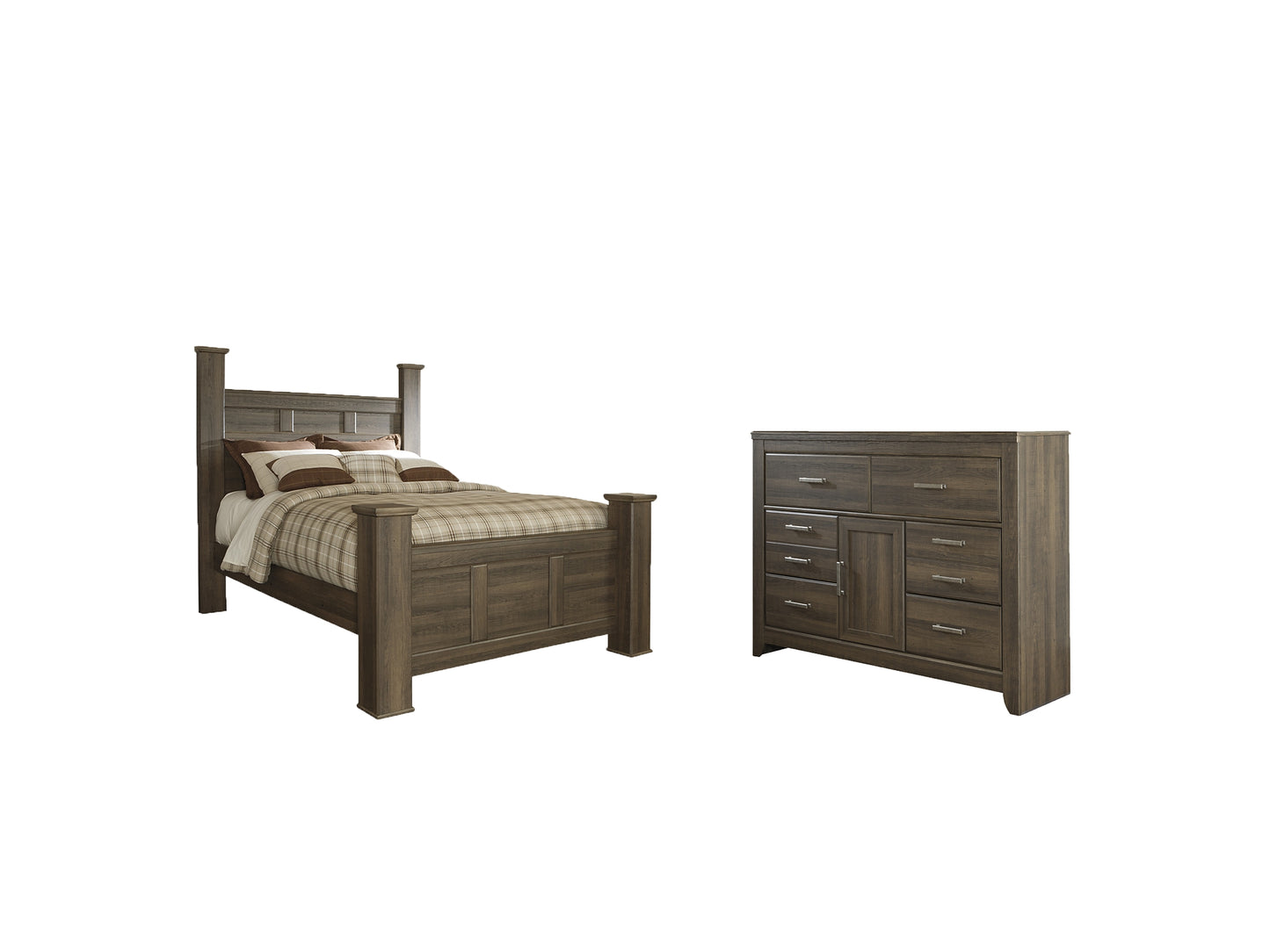 Juararo Queen Poster Bed with Dresser