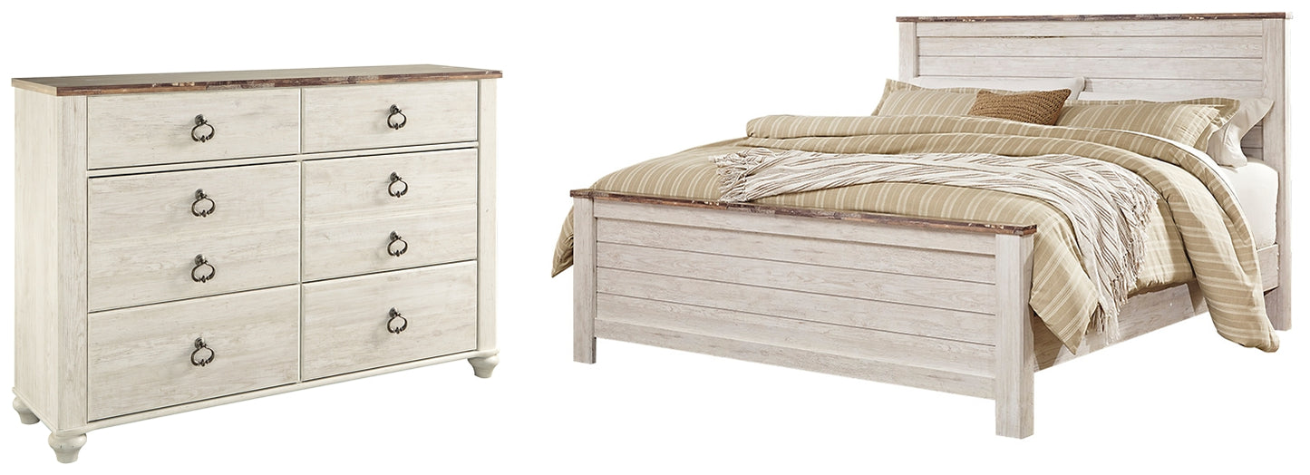 Willowton King Panel Bed with Dresser