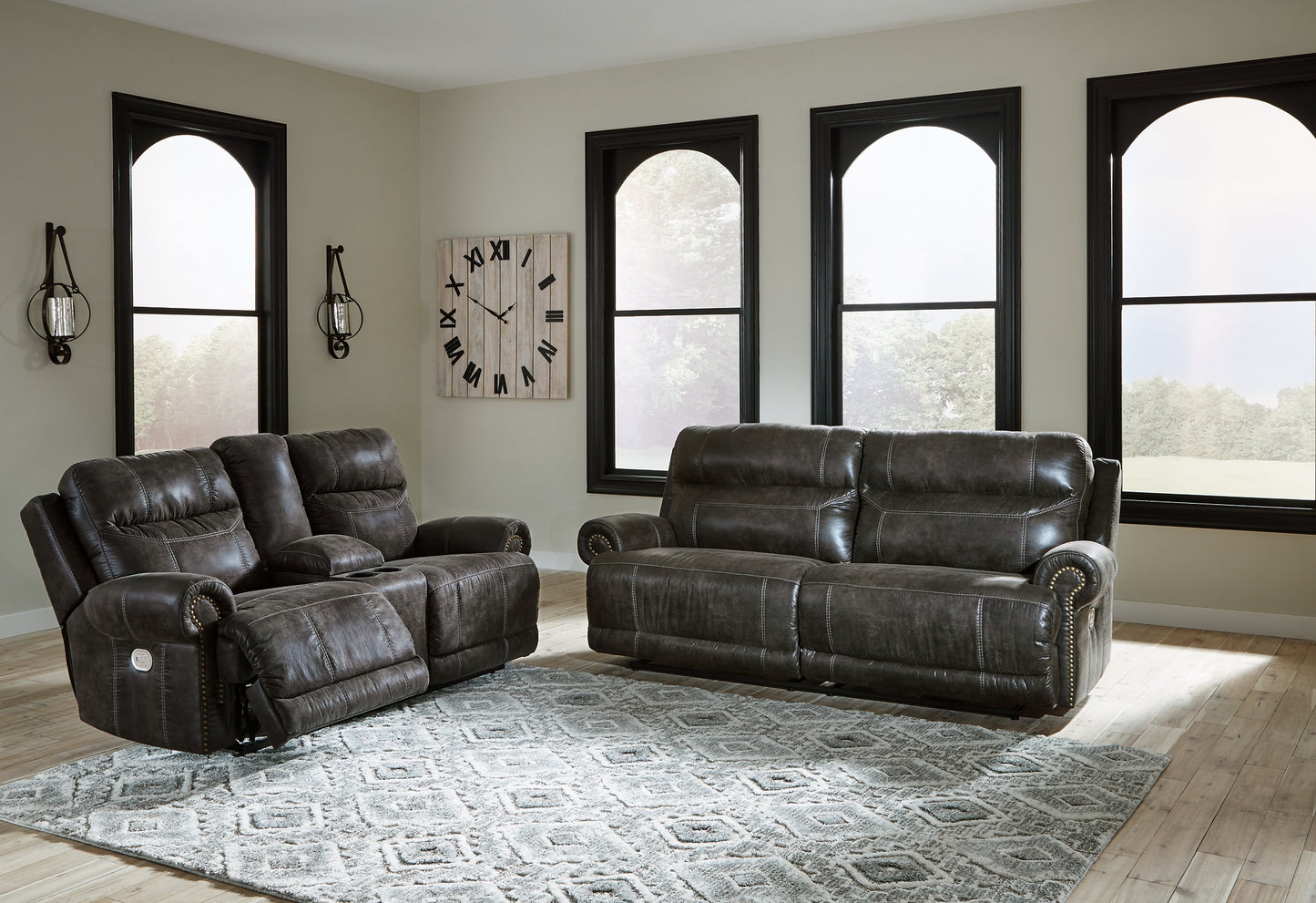 Grearview Sofa and Loveseat