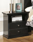 Maribel Twin Panel Bed with Mirrored Dresser and 2 Nightstands