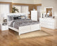 Bostwick Shoals King Panel Bed with Mirrored Dresser, Chest and Nightstand