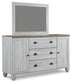 Haven Bay Queen Panel Bed with Mirrored Dresser and Chest