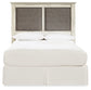 Cambeck Queen Upholstered Panel Headboard with Mirrored Dresser