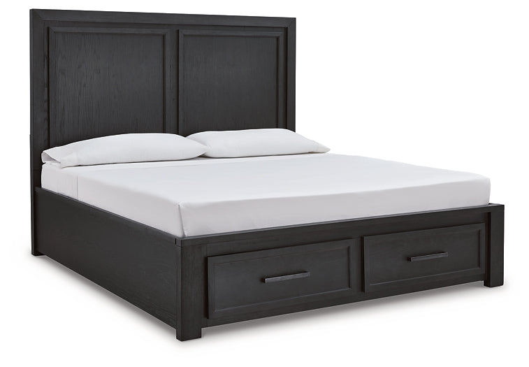 Foyland Queen Panel Storage Bed with Dresser