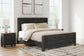 Nanforth King Panel Bed with Mirrored Dresser and Nightstand