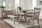 Lexorne Dining Table and 4 Chairs and Bench with Storage