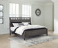 Montillan King Panel Bed with Mirrored Dresser and Chest