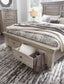 Harrastone King Panel Bed with Mirrored Dresser and 2 Nightstands