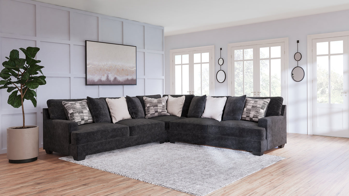 Lavernett 3-Piece Sectional with Ottoman